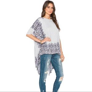 Free People Pick Me Up asymmetrical Short Sleeve Boho Style Top